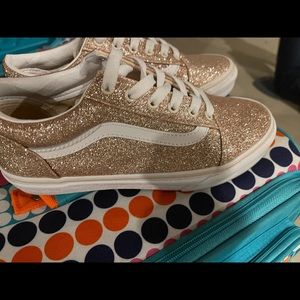 Girls - Gold glitter Van’s